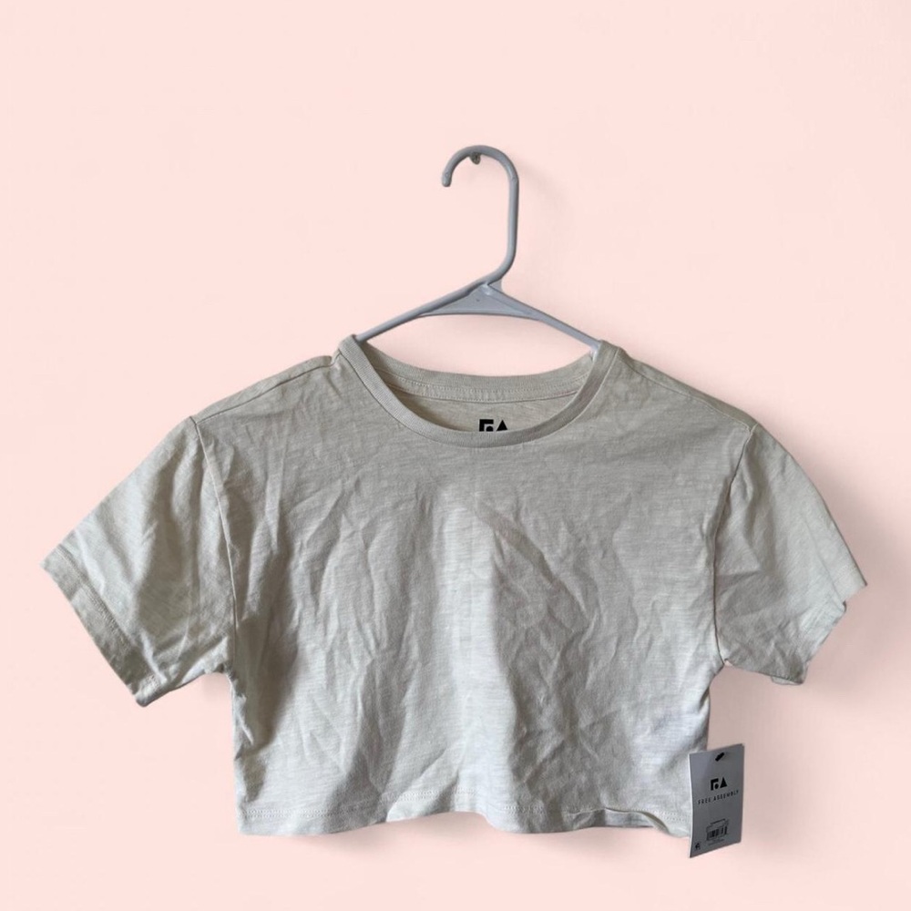 Girls Size 6/6X Free Assembly Short Sleeve Athletic Crop Top — BRAND NEW!